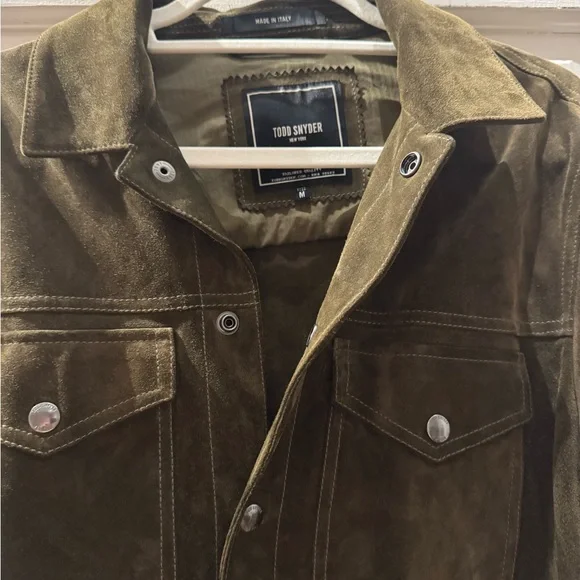Todd Snyder Green Suede Dylan Jacket - Picture 3 of 7